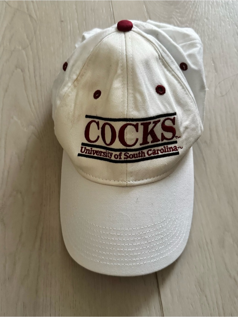 Vintage The Game South Carolina‎ Gamecocks Hat Mens OSFA White Cocks Snapback